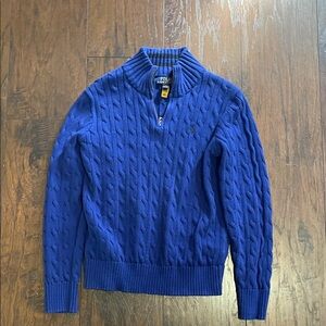 Polo by Ralph Lauren Men's Royal Blue Zip-Up Sweater